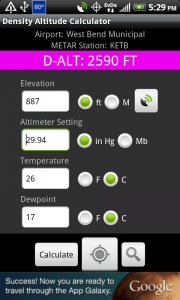 Density Altitude Calculator